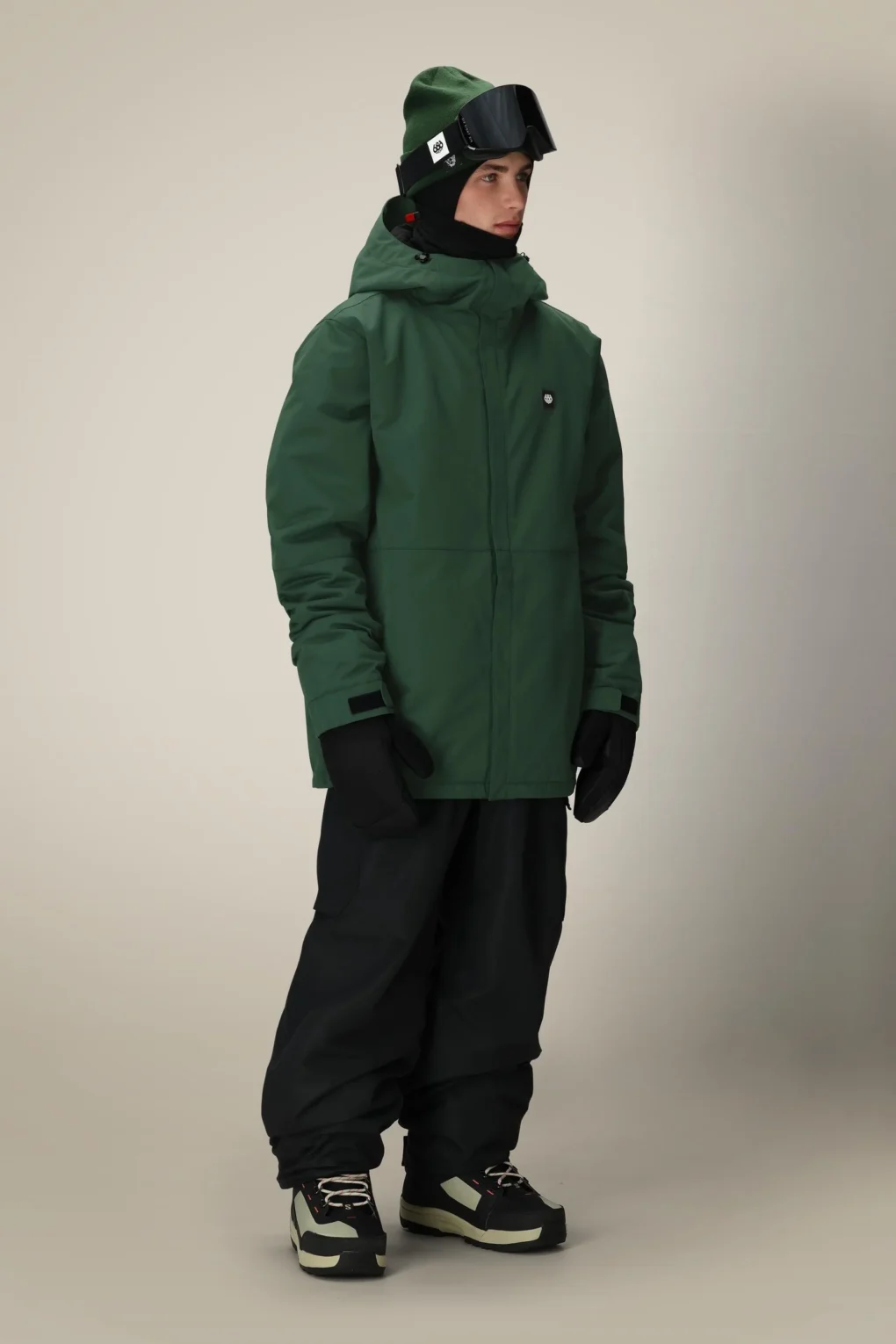 ανδρικό μπουφάν για ski/snowboard σε πράσινο χρώμα από την 686, foundation insulated jacket