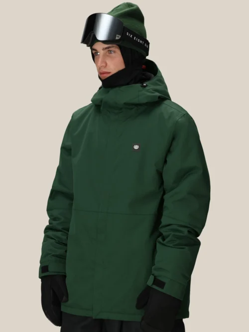 ανδρικό μπουφάν για ski/snowboard σε πράσινο χρώμα από την 686, foundation insulated jacket