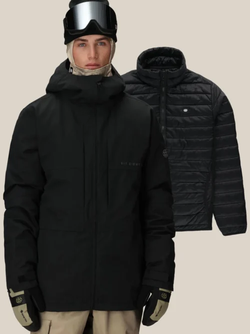 ανδρικό μπουφάν 3 σε 1 σε μαύρο χρώμα από την 686, smarty 3-in-1 form jacket