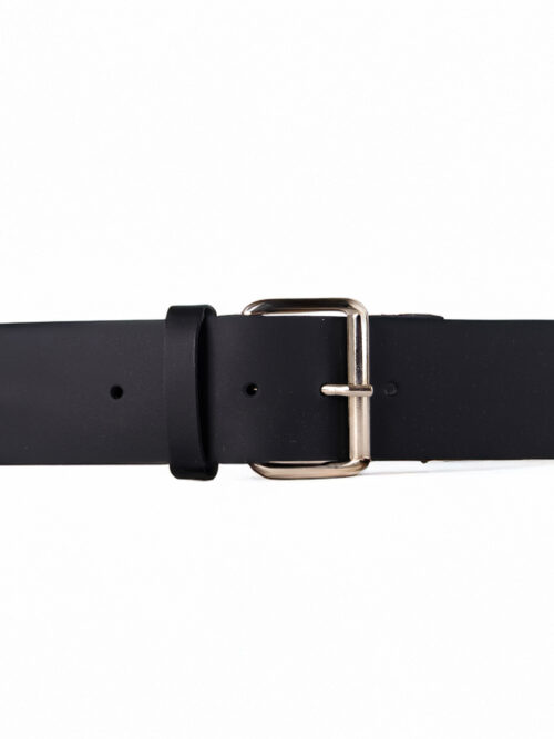 γυναικεία δερμάτινη ζώνη από την salt and pepper, abby silver black leather