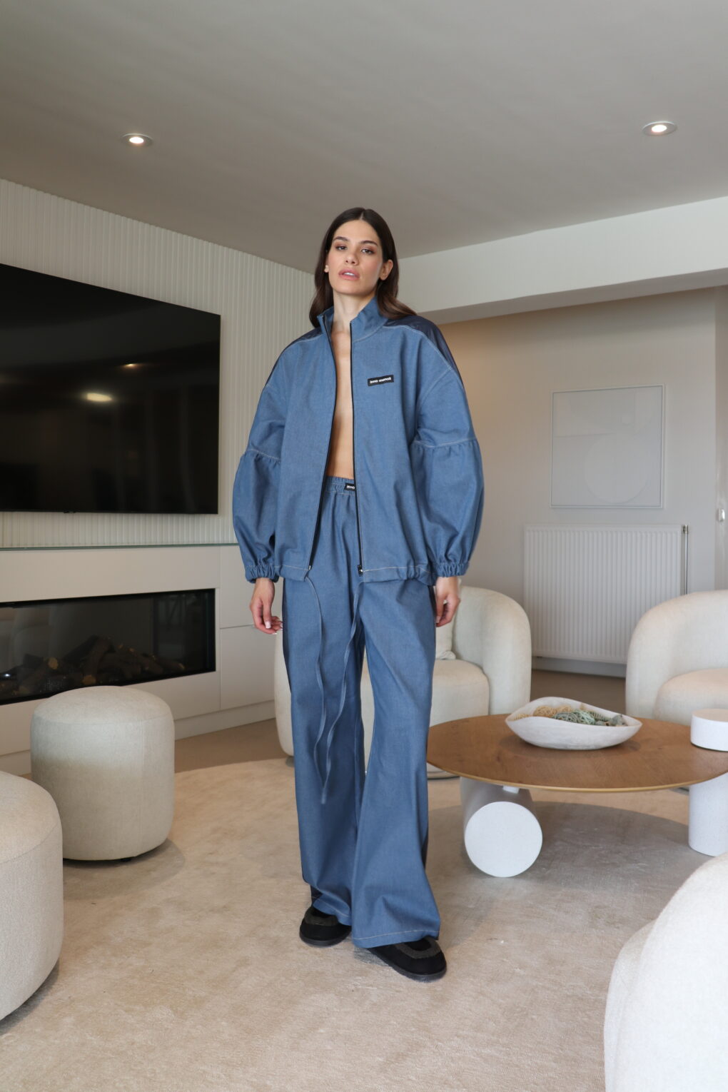 γυναικείο τζιν σετ από την inna manoli, denim set