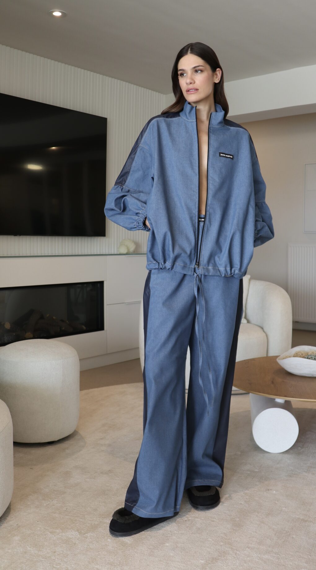 γυναικείο τζιν σετ από την inna manoli, denim set