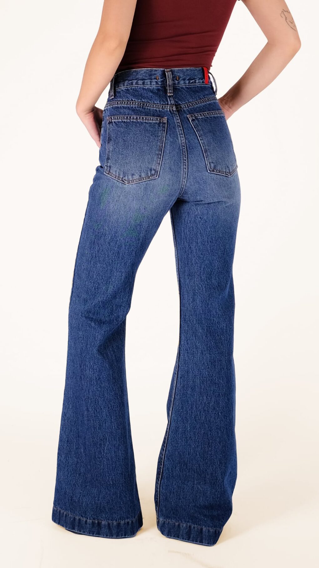 γυναικείο τζιν καμπάνα σε μπλε χρώμα από την salt and pepper, alex s/w fade out