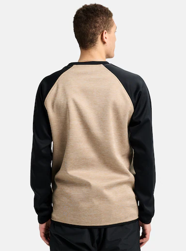 ανδρικό φούτερ σε μπεζ και μαύρο χρώμα από την burton, crown weatherproof crewneck fleece