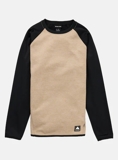 ανδρικό φούτερ σε μπεζ και μαύρο χρώμα από την burton, crown weatherproof crewneck fleece