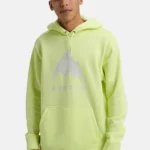 ανδρικό φούτερ σε έντονο κίτρινο χρώμα από την burton, oak pullover hoodie