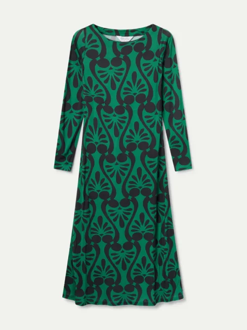 γυναικείο μακρύ φόρεμα με σχέδιο από την compania fantastica, long dress with baroque print