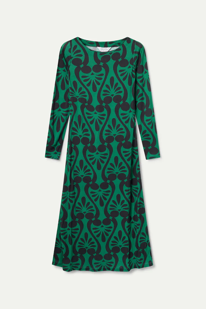 γυναικείο μακρύ φόρεμα με σχέδιο από την compania fantastica, long dress with baroque print