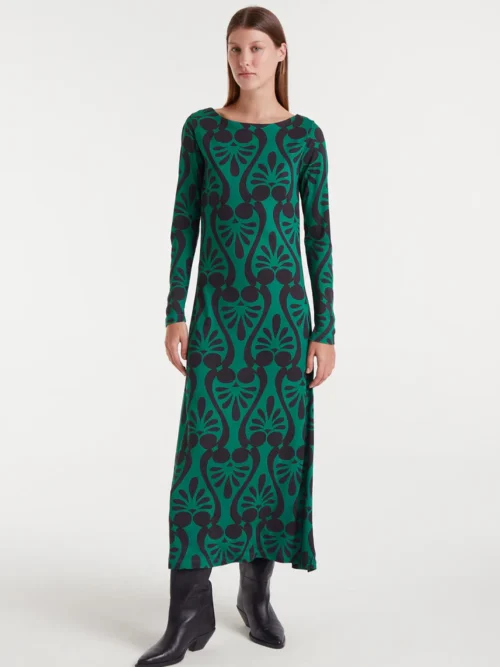 γυναικείο μακρύ φόρεμα με σχέδιο από την compania fantastica, long dress with baroque print