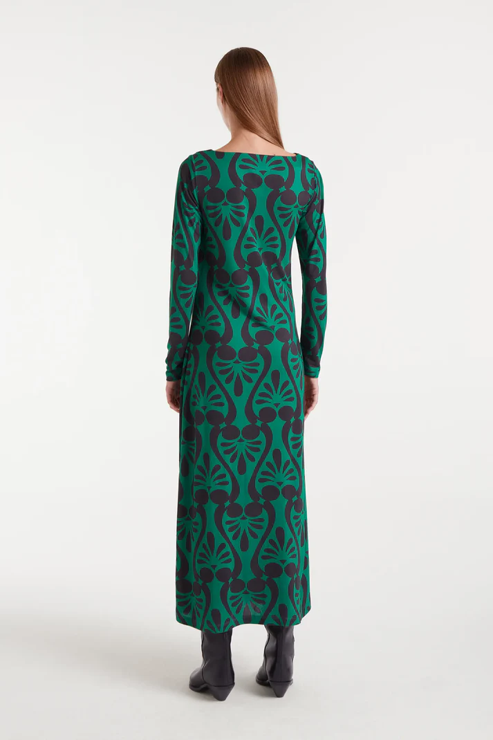 γυναικείο μακρύ φόρεμα με σχέδιο από την compania fantastica, long dress with baroque print