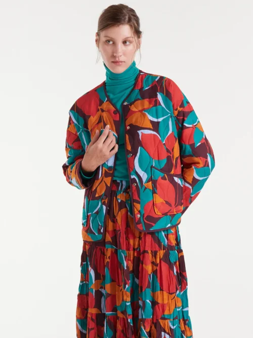 γυναικείο μπουφάν με διάφορα χρώματα από την compania fantastica, ponziana print jacket