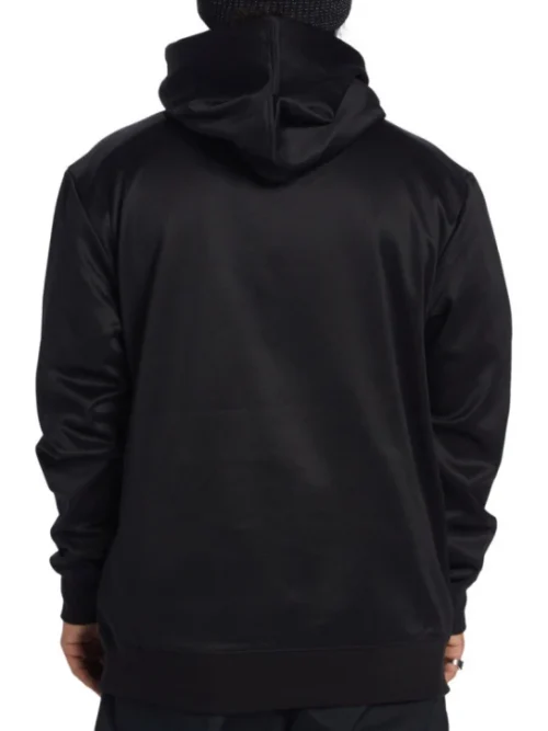 ανδρικό φούτερ σε μαύρο χρώμα με τύπωμα στο μπροστινό μέρος από την dc shoes, snowstar hoodie