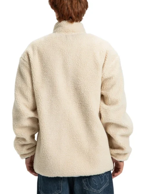 ανδρικό γούνινο μπουφάν σε μπεζ χρώμα από την dc shoes, vault zip fleece oatmeal