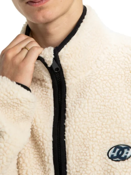 DC Vault Zip Fleece Oatmeal Ανδρικό Μπουφάν - Image 4