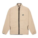 ανδρικό γούνινο μπουφάν σε μπεζ χρώμα από την dc shoes, vault zip fleece oatmeal