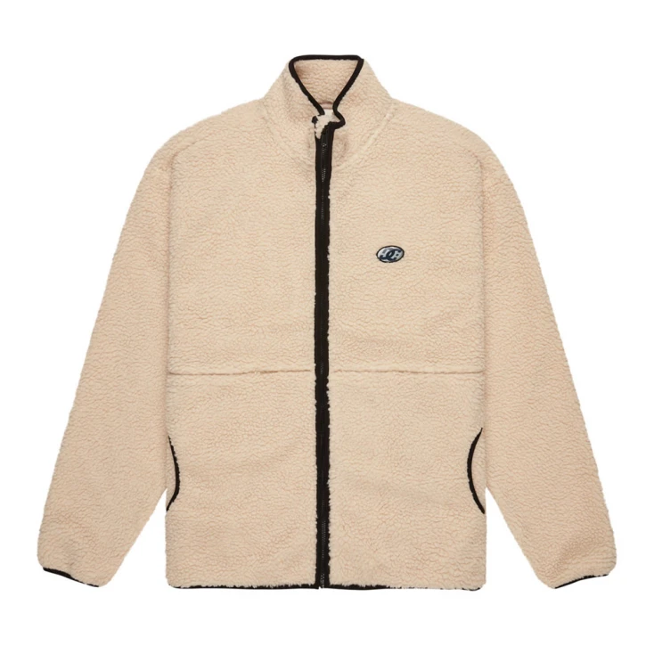 dc-vault-zip-fleece-oatmeal6 ανδρικό γούνινο μπουφάν σε μπεζ χρώμα από την dc shoes, vault zip fleece oatmeal