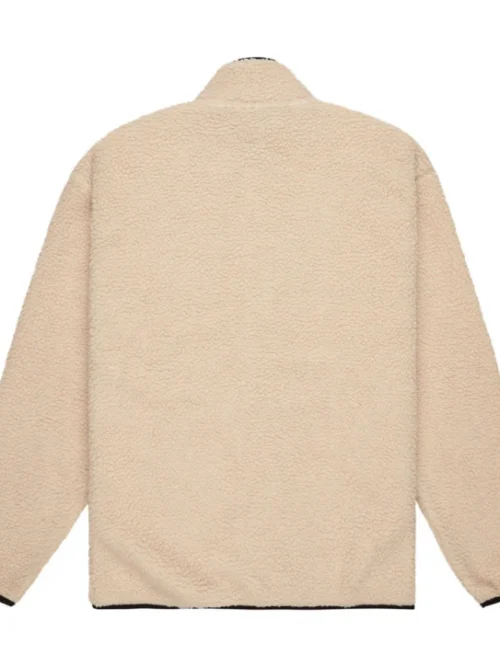 ανδρικό γούνινο μπουφάν σε μπεζ χρώμα από την dc shoes, vault zip fleece oatmeal