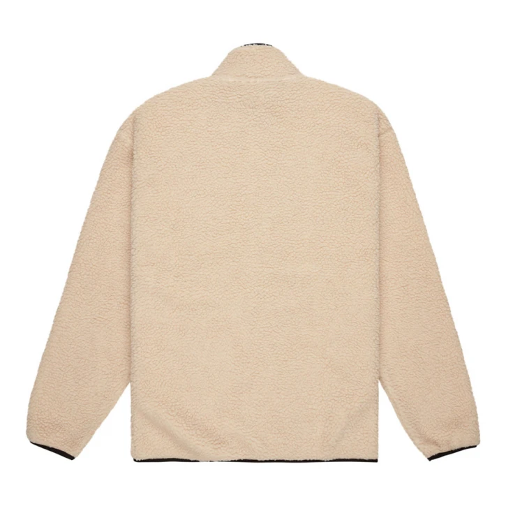 ανδρικό γούνινο μπουφάν σε μπεζ χρώμα από την dc shoes, vault zip fleece oatmeal