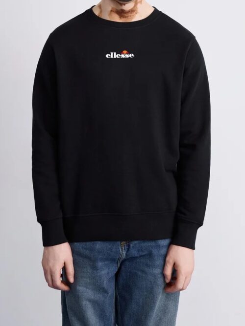 ανδρικό φούτερ σε μαύρο χρώμα χωρίς κουκούλα από την ellesse, kiamto 2 sweatshirt black
