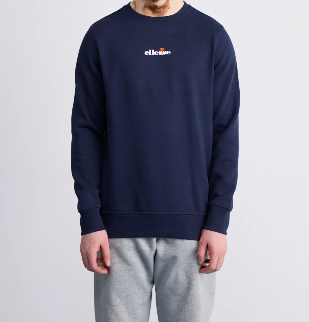 ανδρικό φούτερ σε μπλε χρώμα χωρίς κουκούλα από την ellesse, kiamto 2 sweatshirt navy