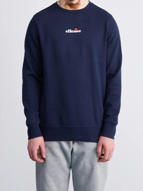 ανδρικό φούτερ σε μπλε χρώμα χωρίς κουκούλα από την ellesse, kiamto 2 sweatshirt navy