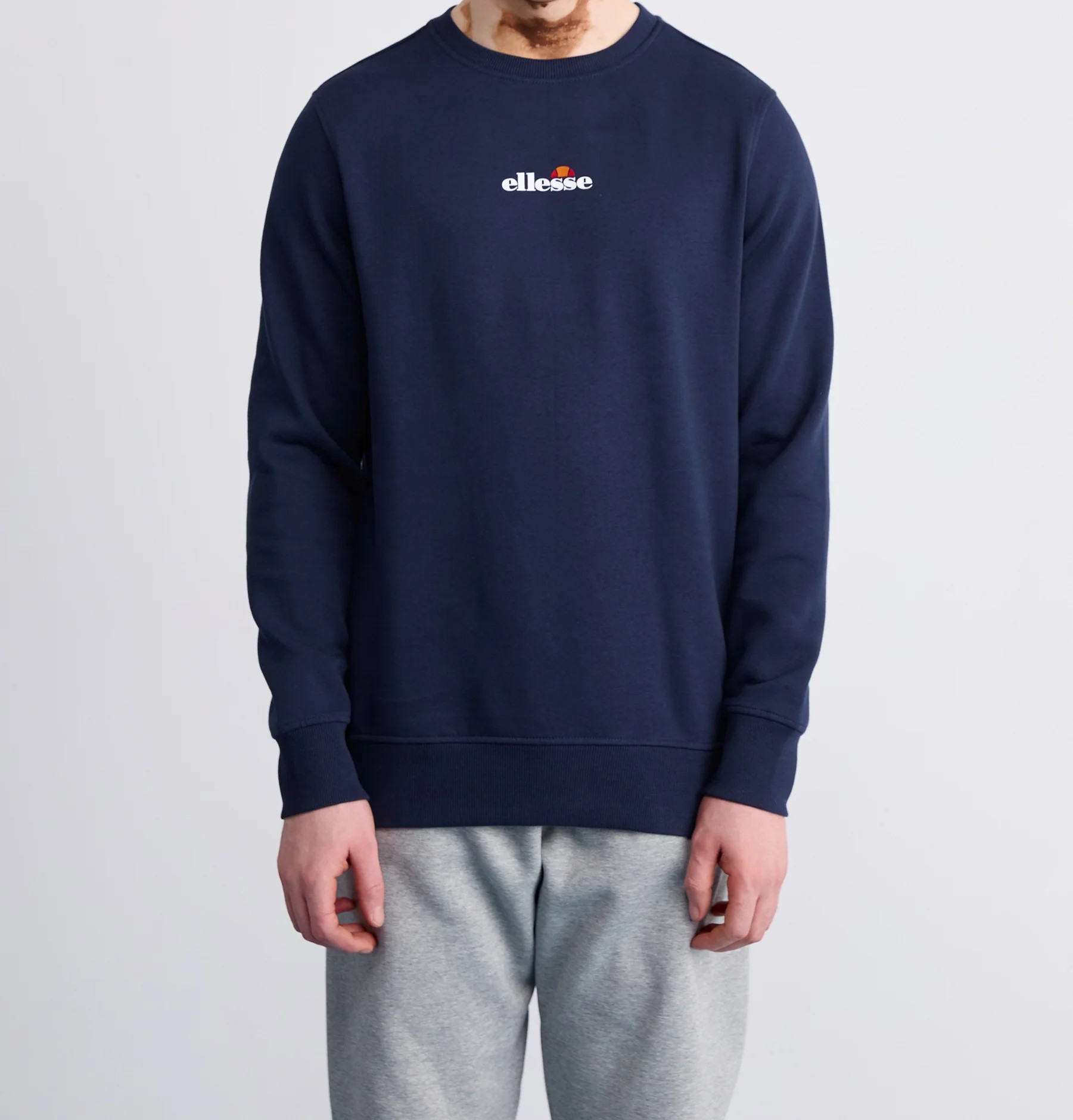 ανδρικό φούτερ σε μπλε χρώμα χωρίς κουκούλα από την ellesse, kiamto 2 sweatshirt navy