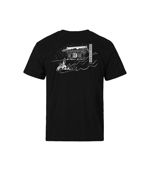 ανδρικό κοντομάνικο μπλουζάκι σε μαύρο χρώμα με τύπωμα στο μπροστινό αι πίσω μέρος από την horsefeathers, asakusa t-shirt