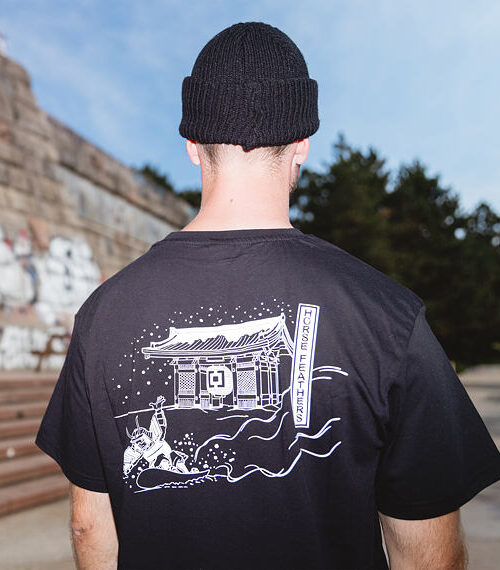 Horsefeathers Asakusa T-shirt Black Ανδρικό Κοντομάνικο - Image 5