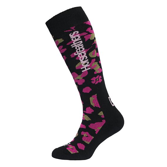 horsefeathers-julp-snow-socks-colored2 ισοθερμικές κάλτσες με μαύρο φόντο και ροζ λεπτομέρειες από την horsefeathers, julp snow socks