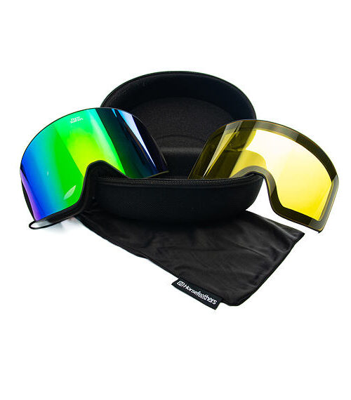 Horsefeathers Lynx Snow Goggles Black/Mirror Green Μάσκα - Image 6