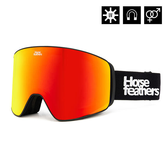 horsefeathers-lynx-goggles-black-mirror-red2 μάσκα για σκι σε μαύρο χρώμα και με κόκκινο φακό από την horsefeathers, lynx goggles