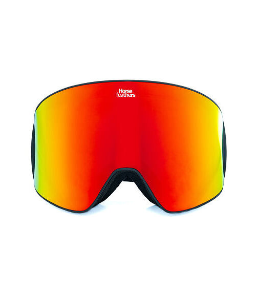 μάσκα για σκι σε μαύρο χρώμα και με κόκκινο φακό από την horsefeathers, lynx goggles
