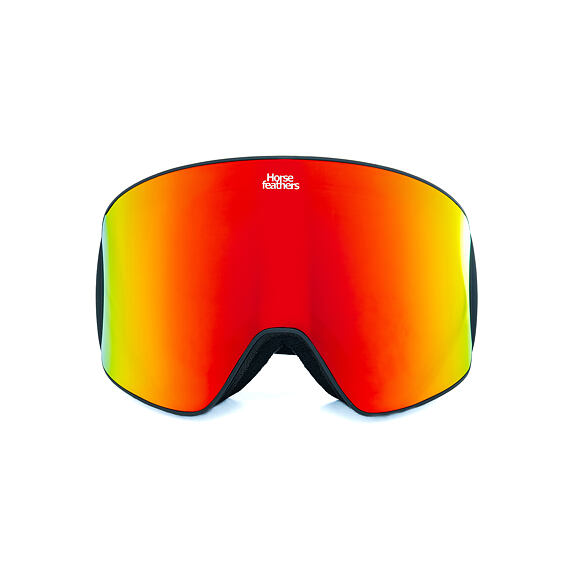 μάσκα για σκι σε μαύρο χρώμα και με κόκκινο φακό από την horsefeathers, lynx goggles