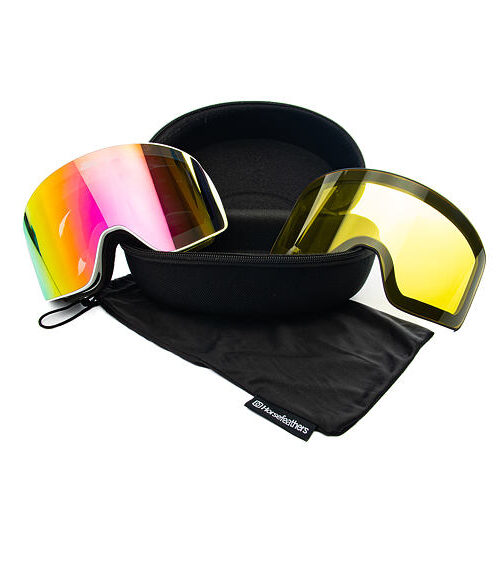 Horsefeathers Lynx Snow Goggles White/Mirror Pink Μάσκα - Image 5