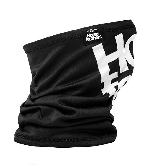 λαιμός σε μαύρο χρώμα από την horsefeathers, neck warmer logo