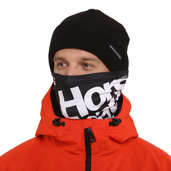 λαιμός σε μαύρο χρώμα από την horsefeathers, neck warmer logo