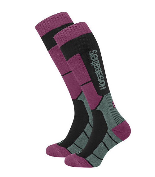 ισοθερμικές κάλτσες σε ροζ χρώμα από την horsefeathers, totia thermolite snow socks orchid