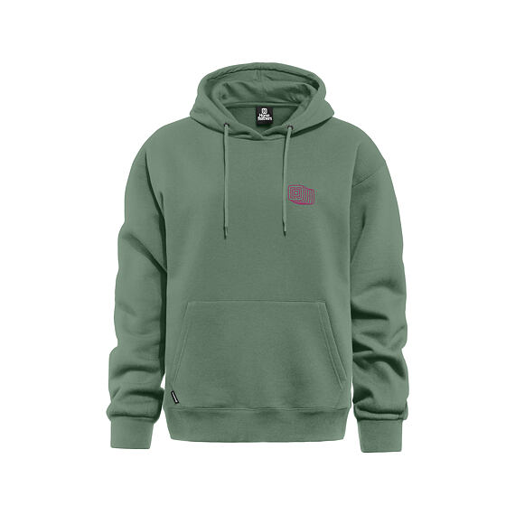horsefeathers-zawe-sweatshirt-iceberg-green2 γυναικείο φούτερ σε πράσινο χρώμα με τύπωμα στο μπροστινό και πίσω μέρος από την horsefeathers, zawe hoodie