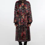 γυναικείο μακρύ φόρεμα από βελούδο με ιδιαίτερο σχέδιο από την peace and chaos, heirloom long dress