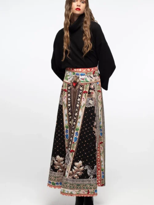 γυναικεία μακριά φούστα με διάφορα σχέδια από την peace and chaos, opulence long skirt