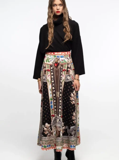 γυναικεία μακριά φούστα με διάφορα σχέδια από την peace and chaos, opulence long skirt