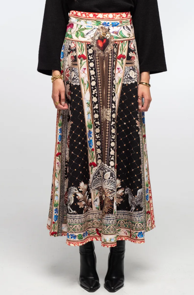 γυναικεία μακριά φούστα με διάφορα σχέδια από την peace and chaos, opulence long skirt