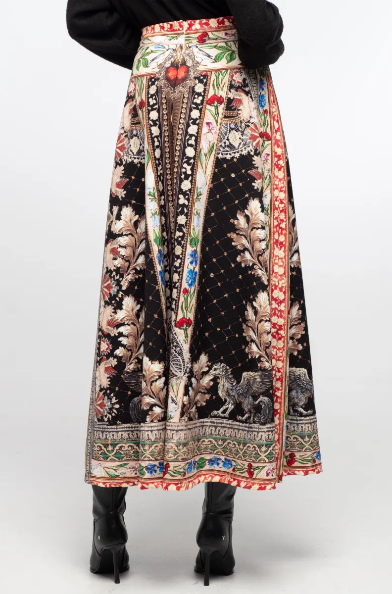 γυναικεία μακριά φούστα με διάφορα σχέδια από την peace and chaos, opulence long skirt