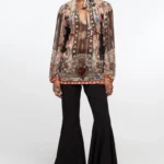 γυναικείο διάφανο πουκάμισο με διάφορα σχέδια από την peace and chaos, opulence top