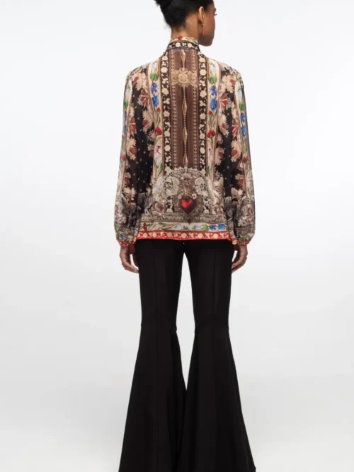 γυναικείο διάφανο πουκάμισο με διάφορα σχέδια από την peace and chaos, opulence top