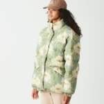 γυναικείο μπουφάν με σχέδιο λουλούδια από την picture, flib puffer jacket