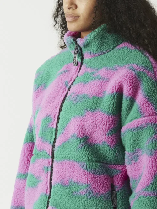 γυναικείο μπουφάν με φλις και με διχρωμία έντονων χρωμάτων από την picture, gypsi zip fleece