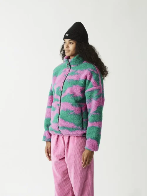 γυναικείο μπουφάν με φλις και με διχρωμία έντονων χρωμάτων από την picture, gypsi zip fleece