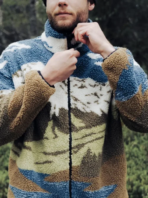 ανδρικό μπουφάν με διάφορα σχέδια από την picture, hafdals zip fleece