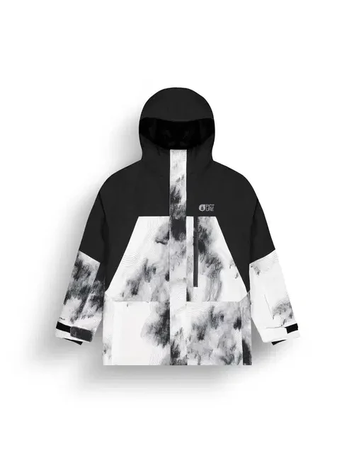 ανδρικό τεχνικό μπουφάν με ασπρόμαυρα χρώματα από την Picture, jomoh jacket snowy pine print